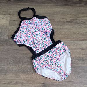 Cleanwater One-Piece High Neck Halter Swimsuit Womens Size M